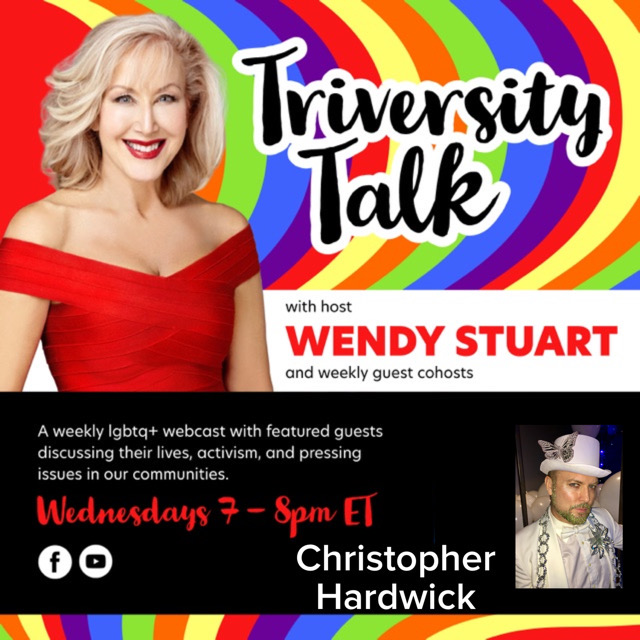 Wendy Stuart Presents TriVersity Talk! Wednesday, October 11th, 2023 7 PM ET With Featured Guest Christopher Hardwick