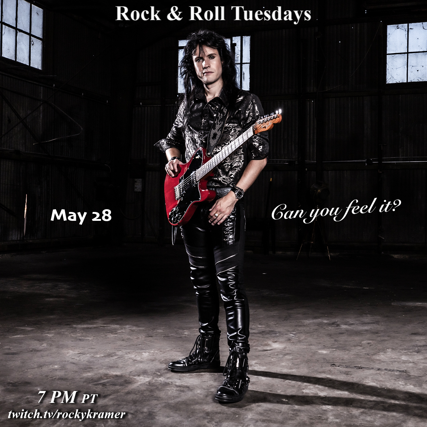 Rocky Kramer’s Rock & Roll Tuesdays Presents “Can You Feel It” On Tuesday May 28th, 2024, 7 PM PT on Twitch